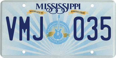 MS license plate VMJ035