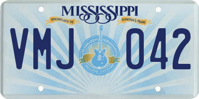 MS license plate VMJ042