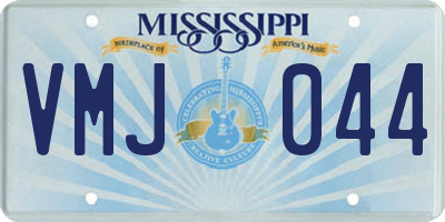 MS license plate VMJ044