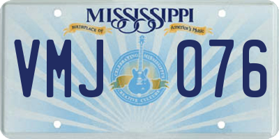 MS license plate VMJ076