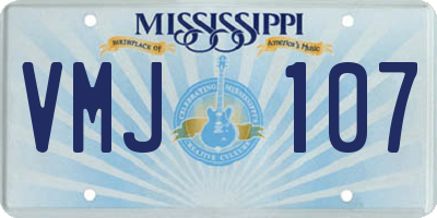 MS license plate VMJ107