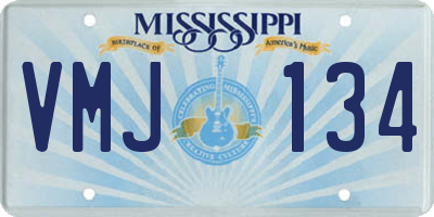 MS license plate VMJ134