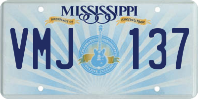 MS license plate VMJ137