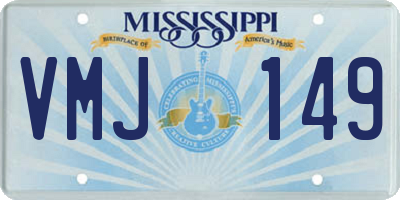 MS license plate VMJ149