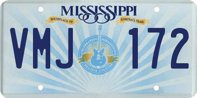 MS license plate VMJ172