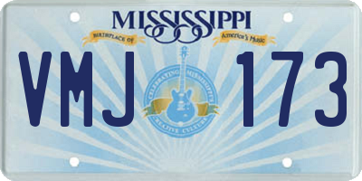 MS license plate VMJ173