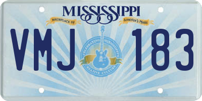 MS license plate VMJ183