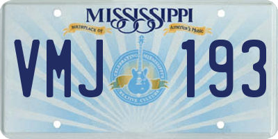 MS license plate VMJ193