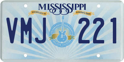 MS license plate VMJ221