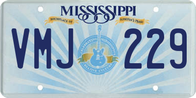 MS license plate VMJ229