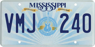MS license plate VMJ240