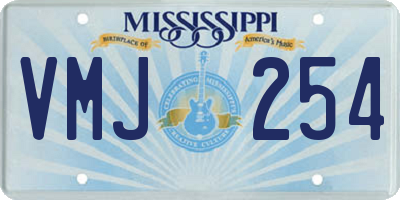 MS license plate VMJ254