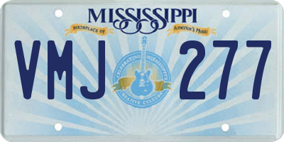 MS license plate VMJ277