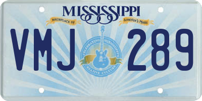MS license plate VMJ289