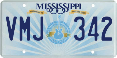 MS license plate VMJ342