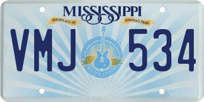 MS license plate VMJ534