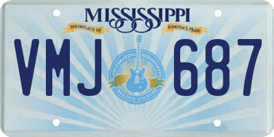 MS license plate VMJ687
