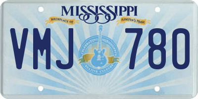MS license plate VMJ780