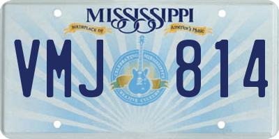 MS license plate VMJ814