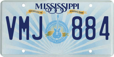 MS license plate VMJ884