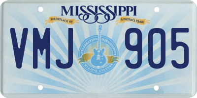 MS license plate VMJ905