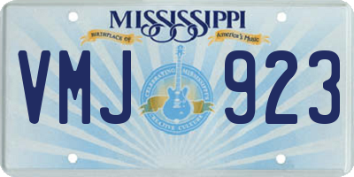 MS license plate VMJ923