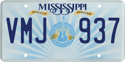MS license plate VMJ937