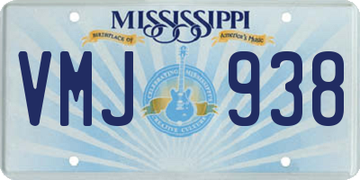 MS license plate VMJ938