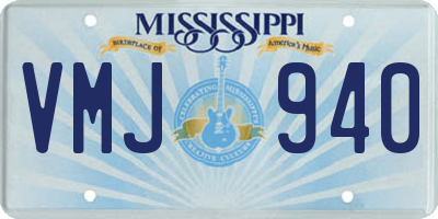 MS license plate VMJ940