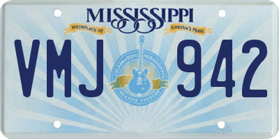 MS license plate VMJ942