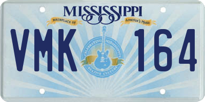 MS license plate VMK164