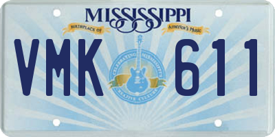 MS license plate VMK611