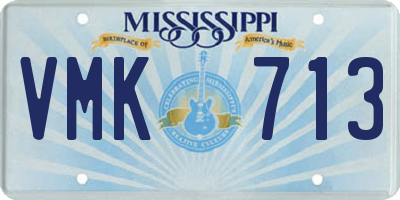 MS license plate VMK713