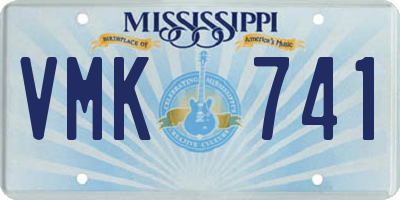 MS license plate VMK741