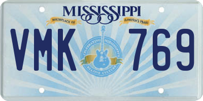 MS license plate VMK769