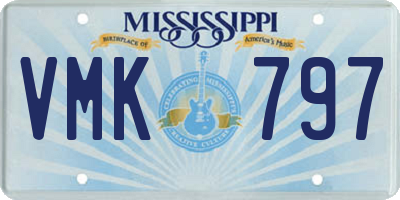 MS license plate VMK797