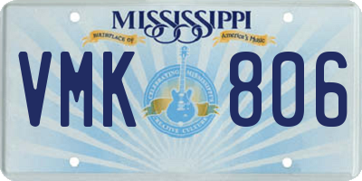 MS license plate VMK806
