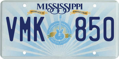MS license plate VMK850