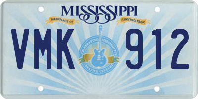 MS license plate VMK912