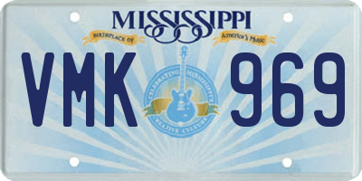 MS license plate VMK969
