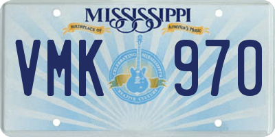 MS license plate VMK970