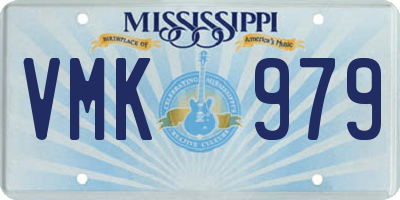 MS license plate VMK979