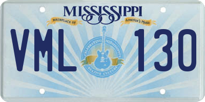 MS license plate VML130
