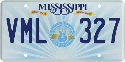 MS license plate VML327