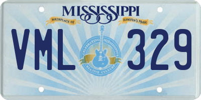 MS license plate VML329