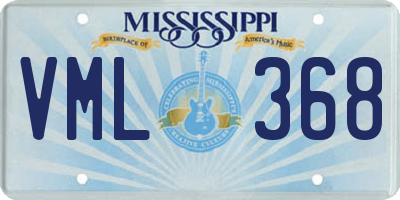 MS license plate VML368