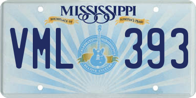 MS license plate VML393