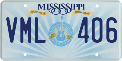 MS license plate VML406