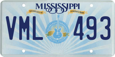 MS license plate VML493