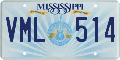 MS license plate VML514